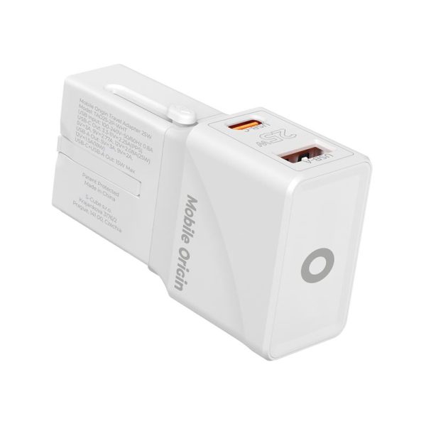 Mobile Origin Travel adapter 25W EU/US/UK/AU white