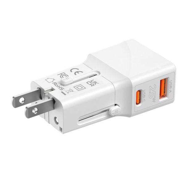 Mobile Origin Travel adapter 25W EU/US/UK/AU white