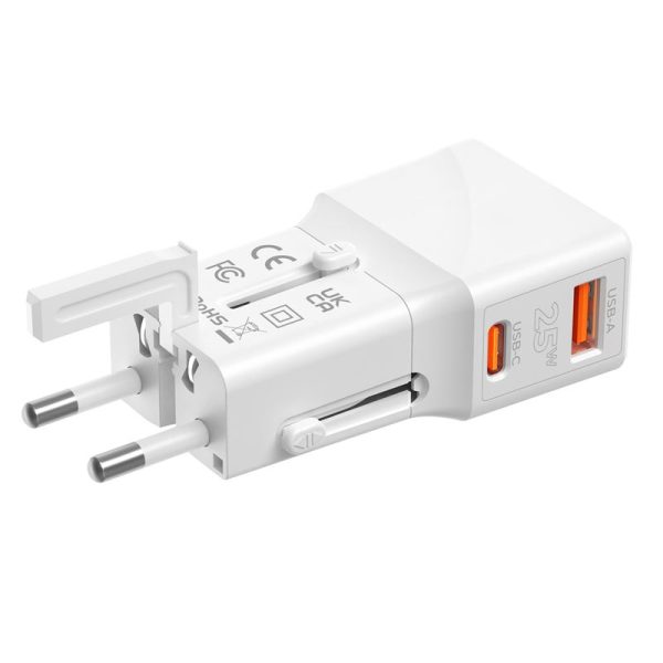 Mobile Origin Travel adapter 25W EU/US/UK/AU white
