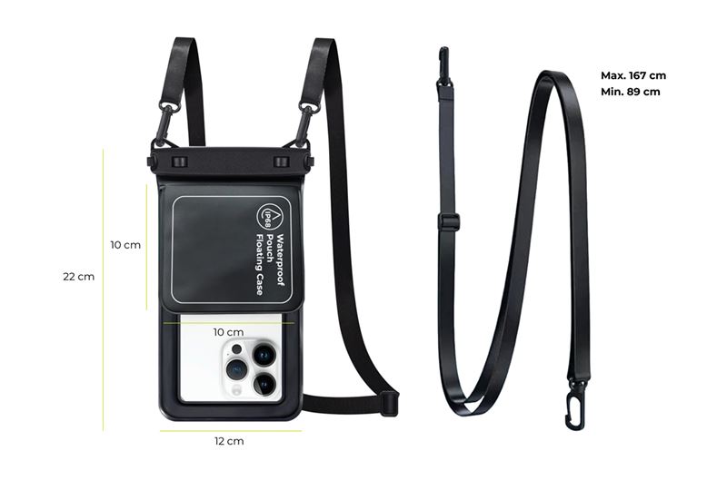 Mobile Origin Waterproof Floating Case with Small Pouch 68" - black/white