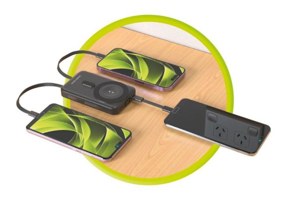 Mobile Origin Wireless Magnetic PowerBank 10000mAh USB-C and Lightning Cable PB11