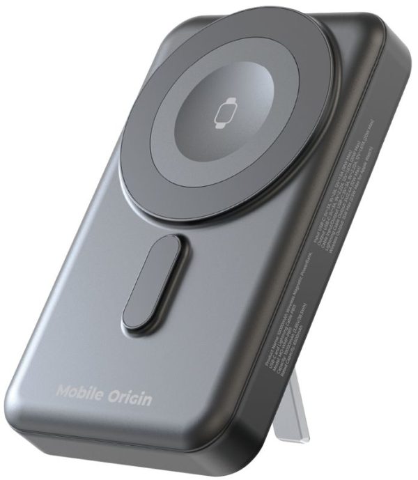 Mobile Origin Wireless Magnetic PowerBank 10000mAh USB-C and Lightning Cable PB11
