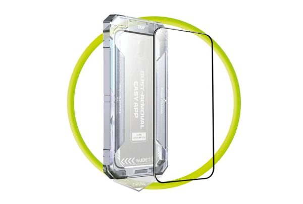 Mobile Origin Yellow Screen Guard iPhone 15 Plus with easy application