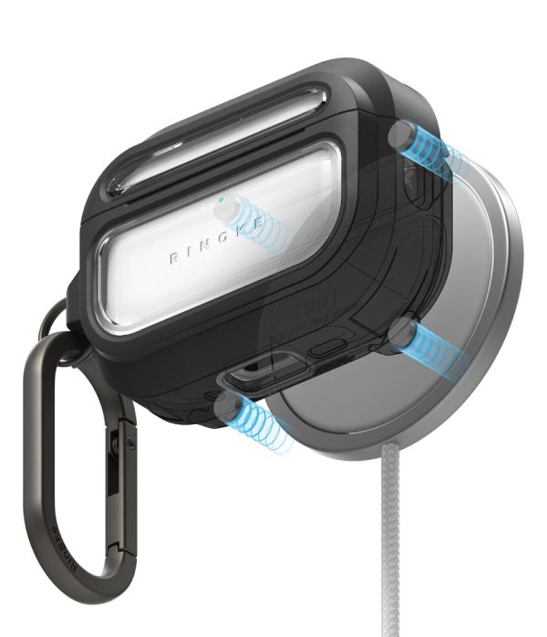 Θήκη Ringke UX Magnetic για Apple AirPods Pro 3 – Black/Clear - Image 2
