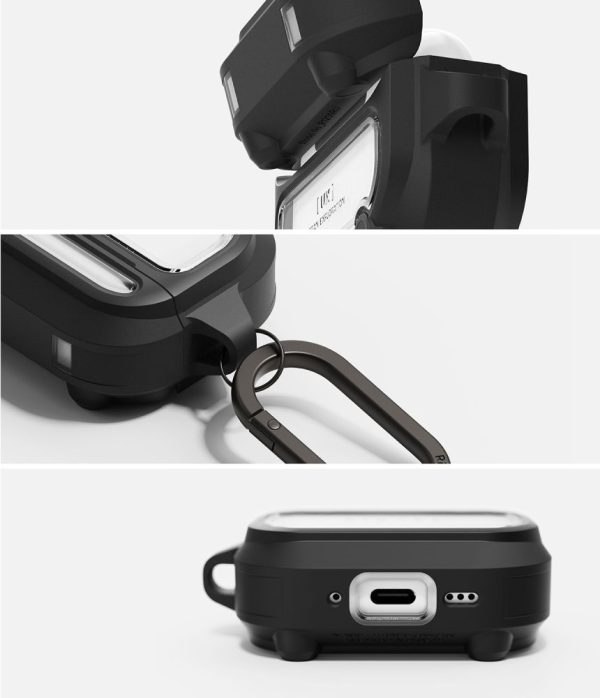 Θήκη Ringke UX Magnetic για Apple AirPods Pro 3 – Black/Clear - Image 6