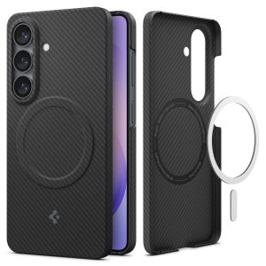 Μαύρη υπέρλεπτη θήκη Spigen AirSkin Aramid Mag από ίνες αραμιδίου για το Samsung Galaxy S26