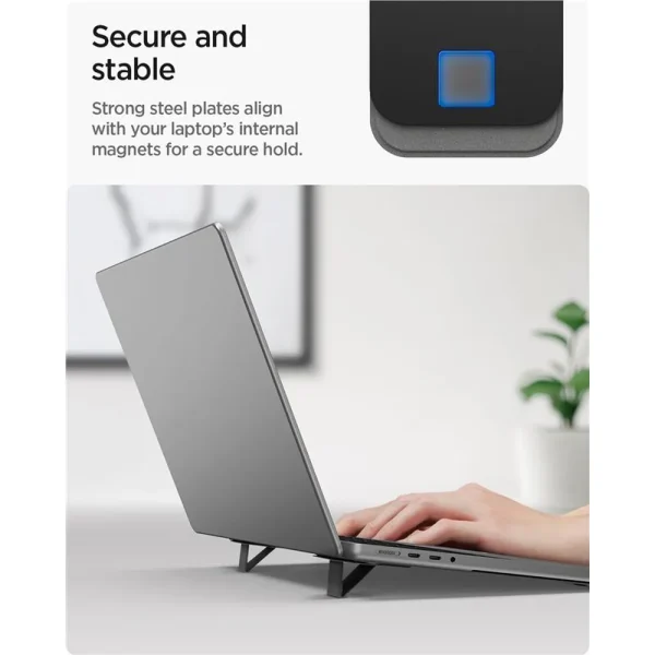 Αναδιπλούμενη Βάση Laptop Spigen Slimfold LD201-S2 – Black (AMP10402) - Image 12