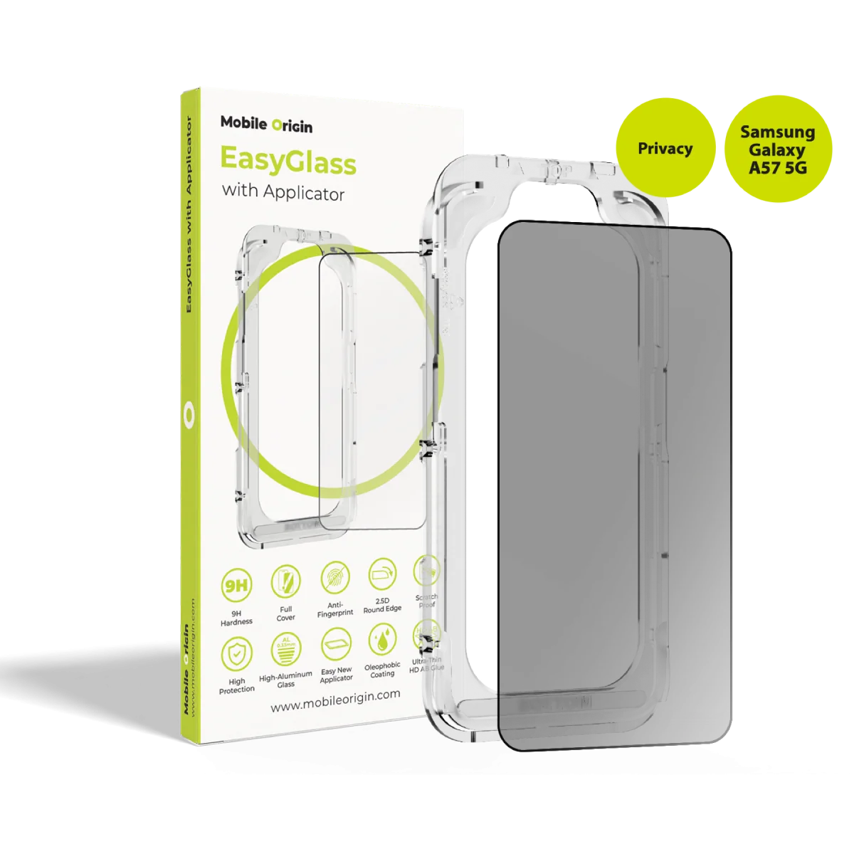 Privacy Τζάμι Προστασίας Samsung Galaxy A57 5G Mobile Origin EasyGlass με Applicator