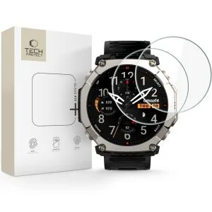 Διάφανο γυαλί προστασίας οθόνης Tech-Protect Glass Fit+ 9H για το smartwatch Amazfit T-Rex Ultra 2
