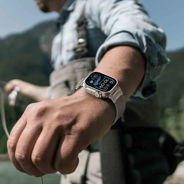 Λουράκι Tech-Protect Milano Vanguard για Apple Watch 8 / 9 / 10 / 11 / SE / Ultra (44/45/46/49mm) - Titanium - Image 7