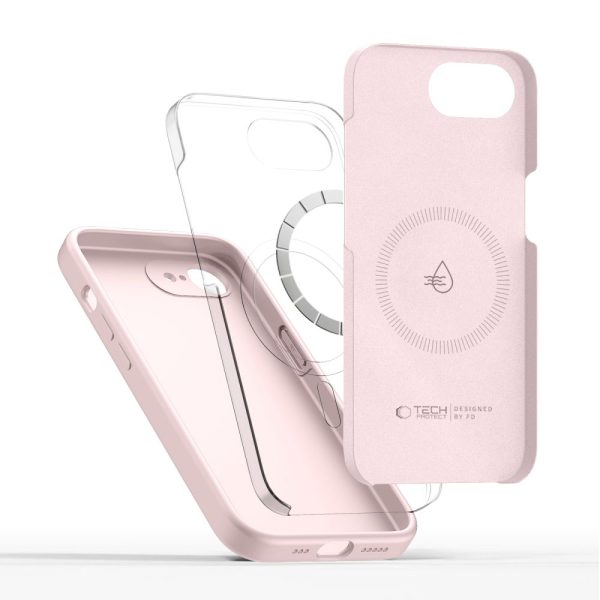 Θήκη Tech-Protect Silicone MagSafe για iPhone 17e / 16e - Pink Pearl (Κωδικός ACS) - Image 3