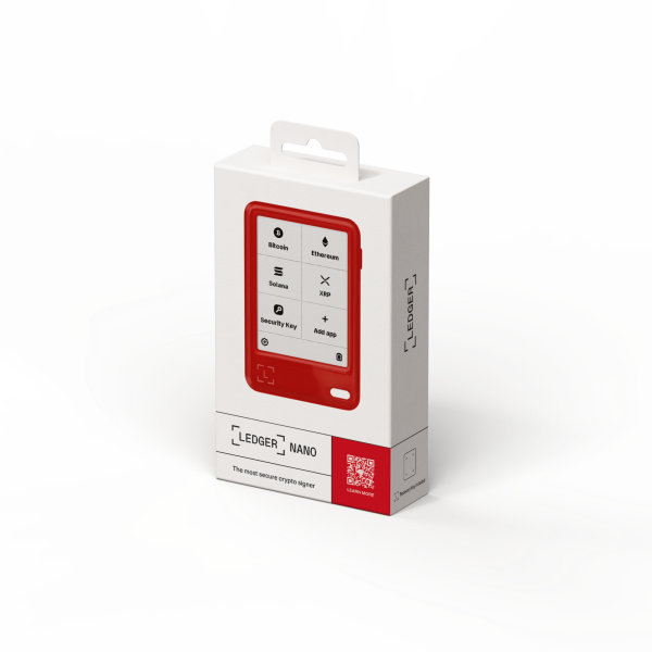 Ledger Nano Gen 5 Cherry Red Crypto Hardware Wallet with Recovery Key