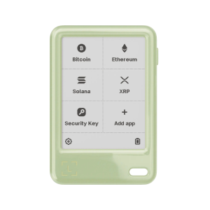 Πράσινο hardware wallet Ledger Nano Gen 5 Matcha Green με οθόνη αφής και φυσικό κλειδί ανάκτησης