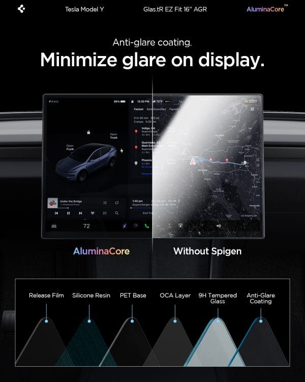 Spigen Tesla EZ Fit Anti Glare Matte FC black - Tesla Model Y L 2026