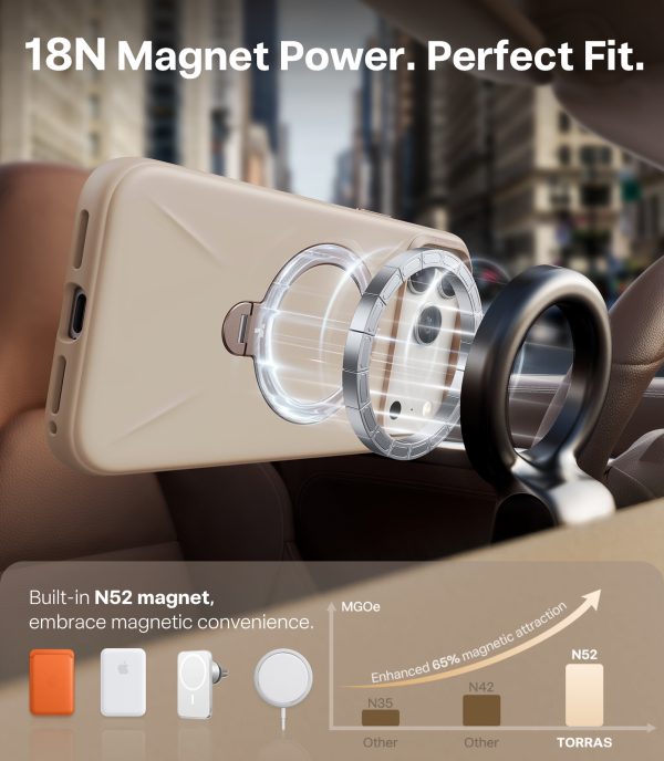 Torras Ostand Q3 Silicone dessert gold - iPhone 17 Pro