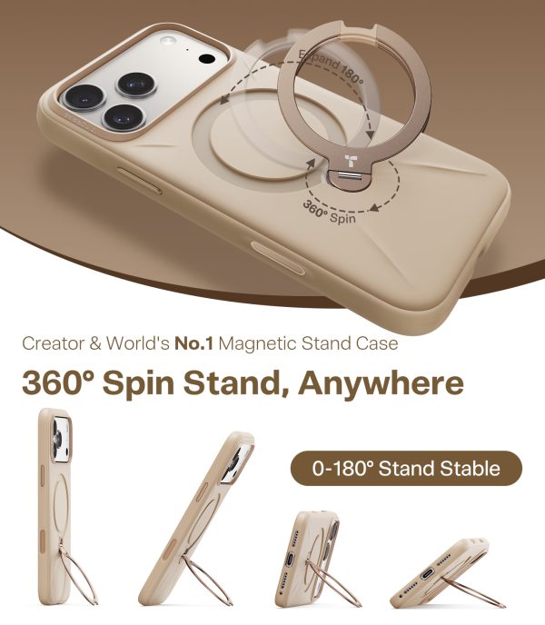 Torras Ostand Q3 Silicone dessert gold - iPhone 17 Pro