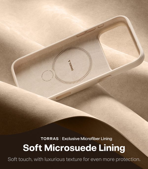 Torras Ostand Q3 Silicone dessert gold - iPhone 17 Pro