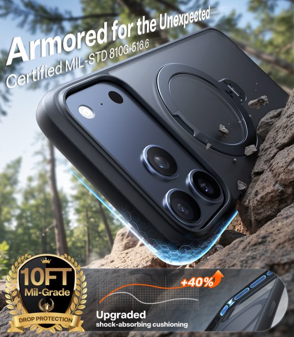 Torras Ostand Q3 Spin black - iPhone 17 Pro