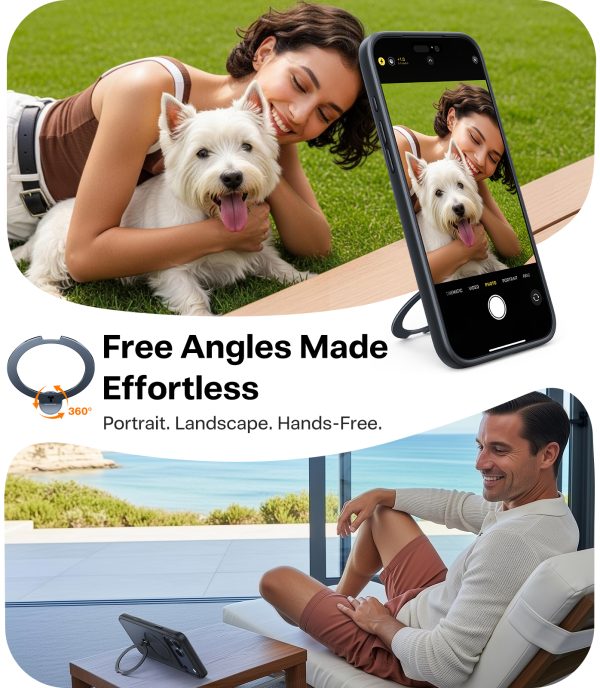 Torras Ostand Q3 Spin black - iPhone 17 Pro Max