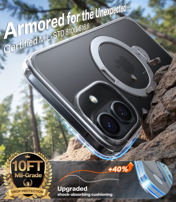 Torras Ostand Q3 Spin clear - iPhone 17