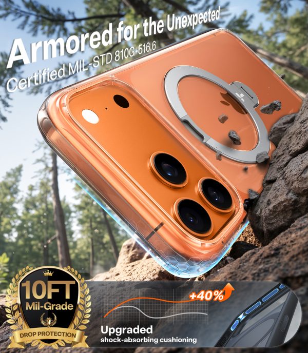Torras Ostand Q3 Spin clear - iPhone 17 Pro Max