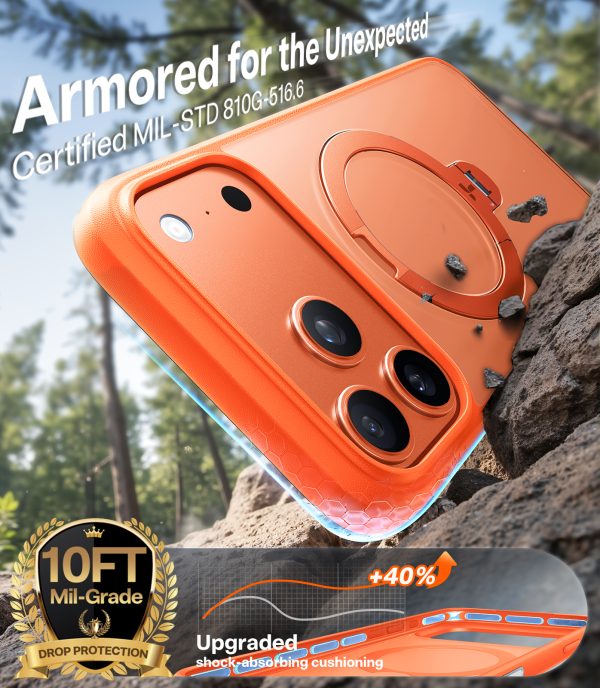 Torras Ostand Q3 Spin energy orange - iPhone 17 Pro