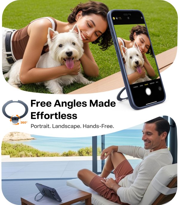 Torras Ostand Q3 Spin midnight blue - iPhone 17 Pro