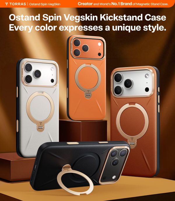Torras Ostand Q3 Vegskin obsidian black - iPhone 17 Pro