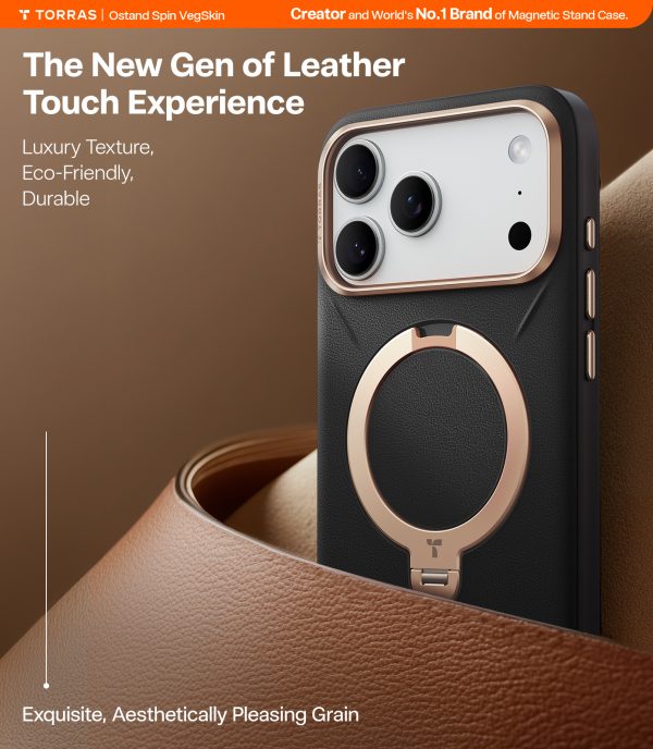 Torras Ostand Q3 Vegskin obsidian black - iPhone 17 Pro Max