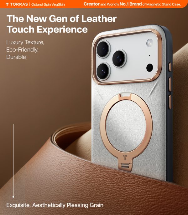 Torras Ostand Q3 Vegskin pearl gray - iPhone 17 Pro