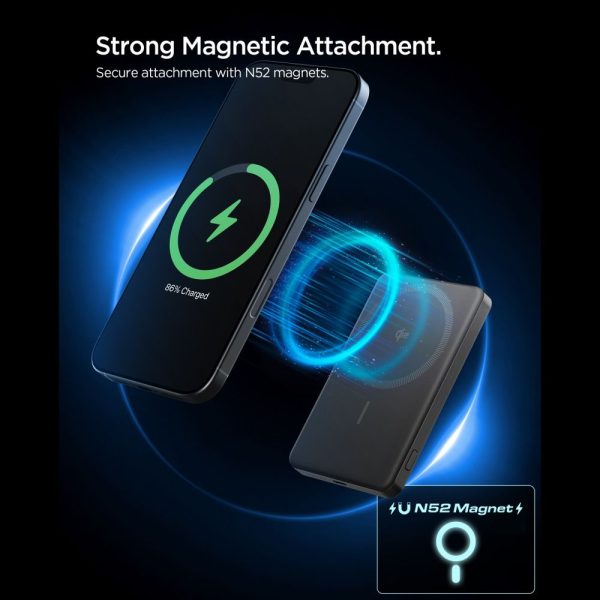 Spigen Essential MagSafe Power Bank 5000mAh 22.5W Qi2 Black (ABA11104) - Image 5