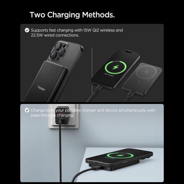 Spigen Essential MagSafe Power Bank 5000mAh 22.5W Qi2 Black (ABA11104) - Image 6