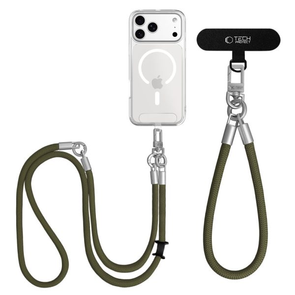 Λουράκι Κινητού Crossbody & Χεριού Tech-Protect C10S Rope Πράσινο - Image 3