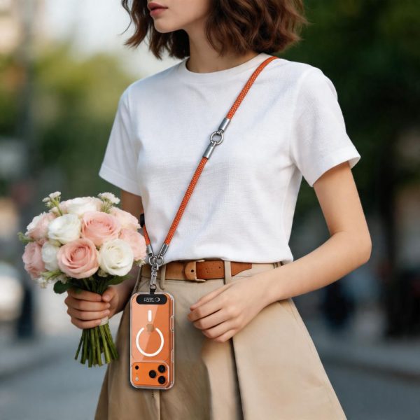 Λουράκι Κινητού Crossbody & Χεριού Tech-Protect C10S Rope Πορτοκαλί - Image 5