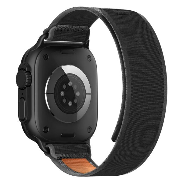 Λουράκι Apple Watch 44/45/46/49mm Nylon Tech-Protect Elite Μαύρο Πορτοκαλί - Image 3