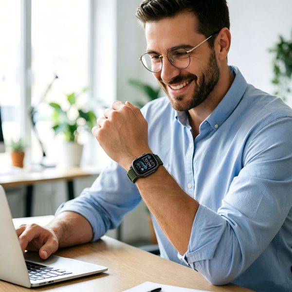 Λουράκι Apple Watch 44/45/46/49mm Nylon Tech-Protect Elite Πράσινο Πορτοκαλί - Image 5