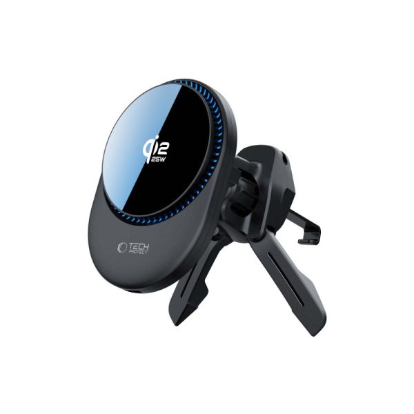 Μαγνητική Βάση Αυτοκινήτου & Φορτιστής Tech-Protect V21 MagSafe 25W Qi2.2 - Black - Image 4