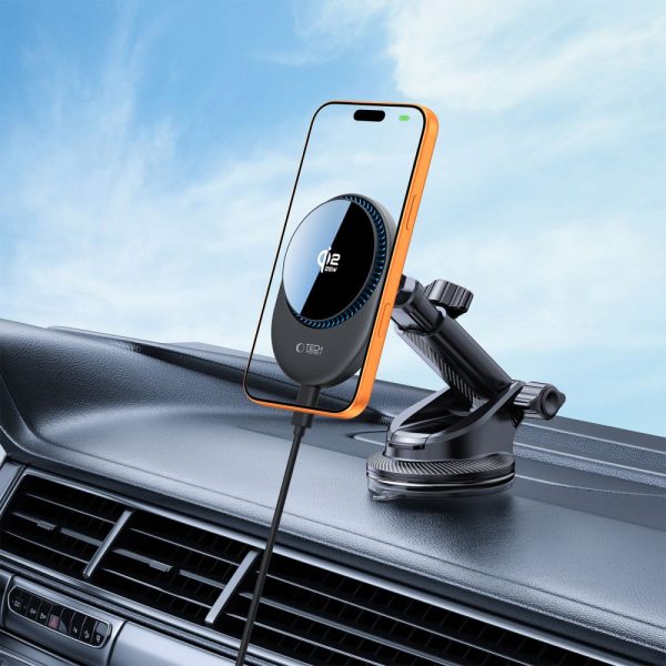 Μαγνητική Βάση Αυτοκινήτου & Φορτιστής Tech-Protect V21 MagSafe 25W Qi2.2 - Black - Image 8