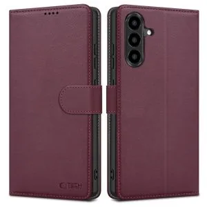 Θήκη πορτοφόλι Tech-Protect Wallet Samsung Galaxy A27 5G μπορντό