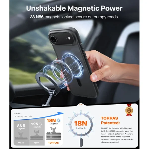 Θήκη iPhone Air Torras Guardian Magnetic Series Black - Image 6