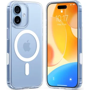 Διάφανη θήκη Torras Guardian Magnetic με μαγνήτες N56 και τεχνολογία X-Shock για προστασία του iPhone 17