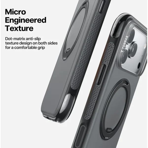 Θήκη iPhone 17 Pro Torras Ostand R Air Series MagSafe Shadow Black - Image 5