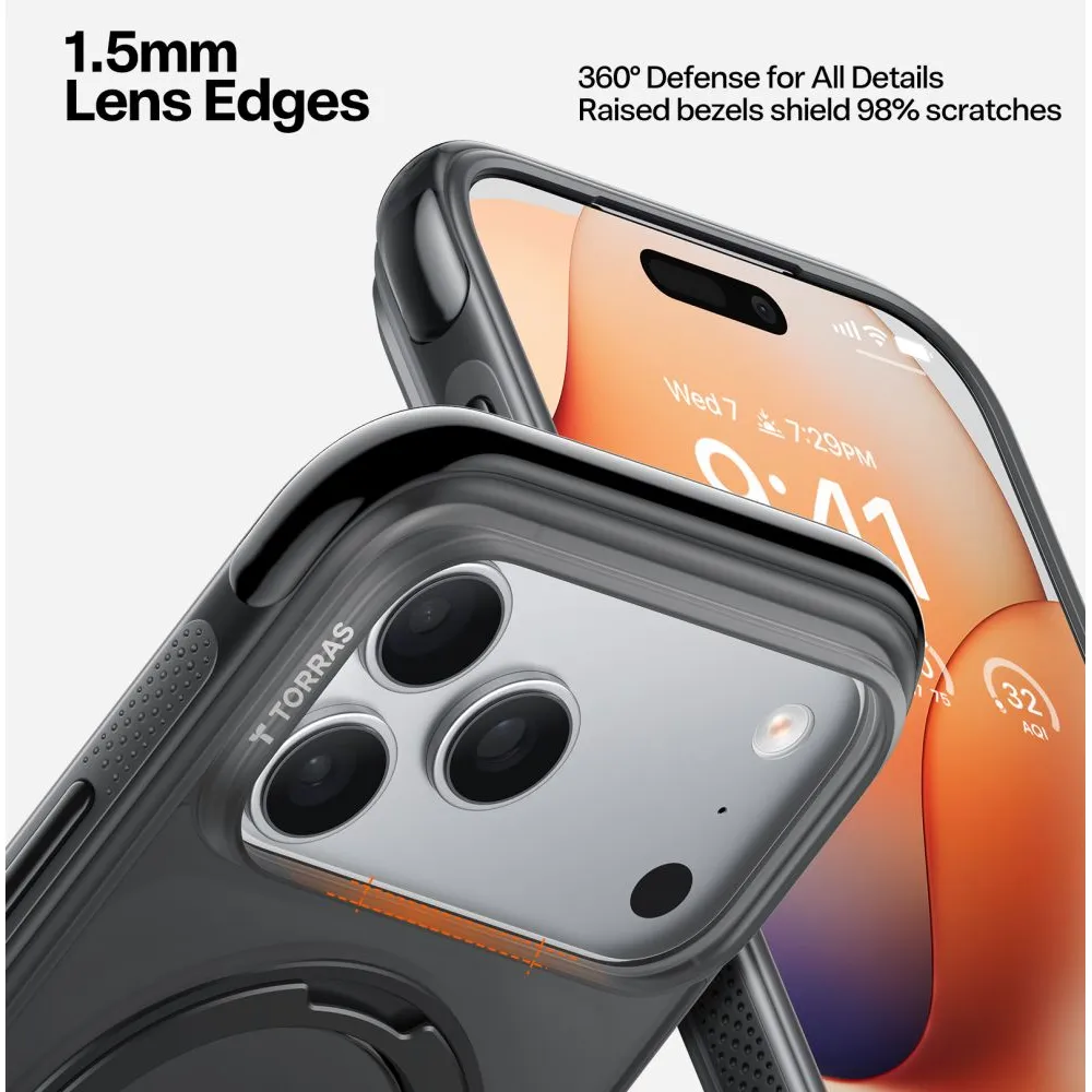 Θήκη iPhone 17 Pro Max Torras Ostand R Air Series MagSafe Shadow Black - Image 2