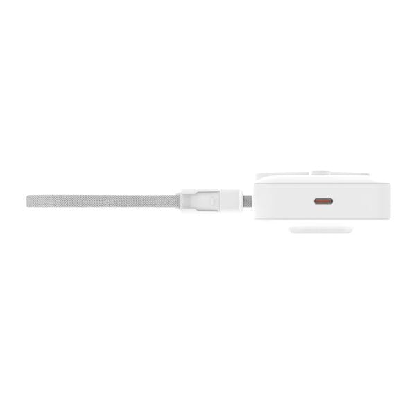 Mobile Origin 10000 mAh Qi2 TFT Display Semi-solid PowerBank PB19 - USB-C Cable White