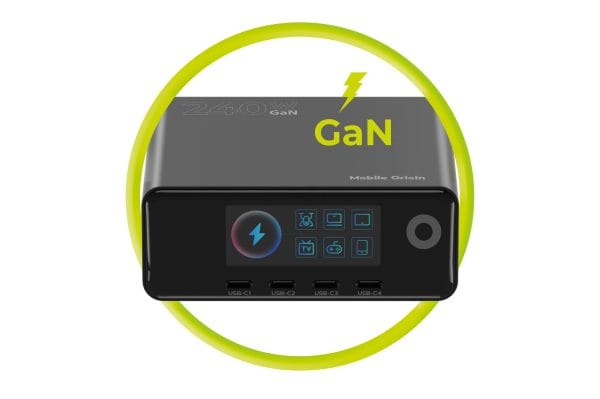 Mobile Origin 240W GaN Display Charger Hub PW39 - 4x USB-C + 2x USB-A