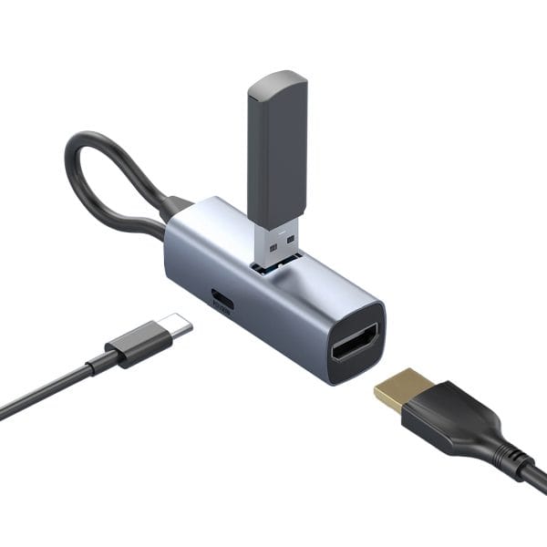 Mobile Origin 3in1 CompactHub HB1 - USB-A USB-C HDMI USB-C Cable