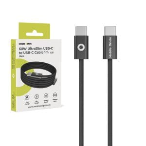 Καλώδιο USB-C σε USB-C Mobile Origin CB11 UltraSlim 60W 1m Black