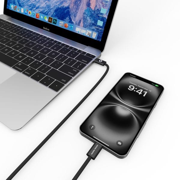 Mobile Origin 60W UltraSlim USB-C to USB-C Cable 1 m CB11 Black