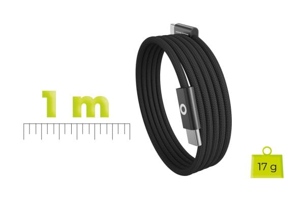 Mobile Origin 60W UltraSlim USB-C to USB-C Cable 1 m CB11 Black