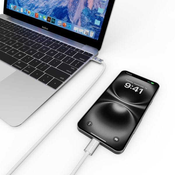 Mobile Origin 60W UltraSlim USB-C to USB-C Cable 1 m CB11 White